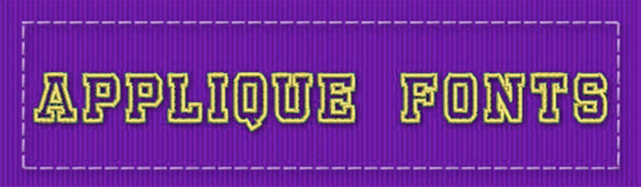 Applique ESA embroidery font category