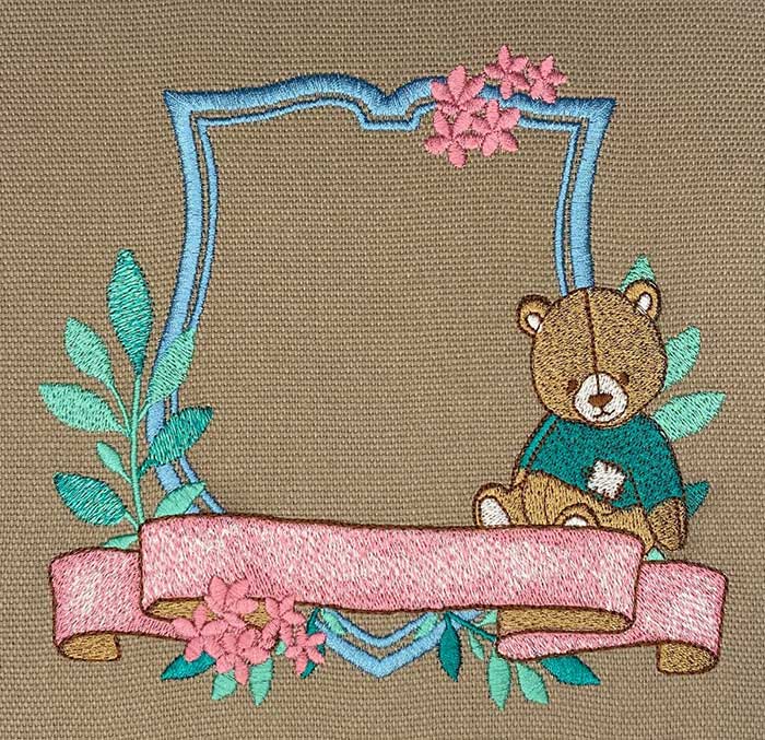 baby crest embroidery design
