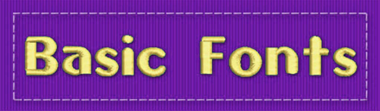 Basic ESA embroidery font category
