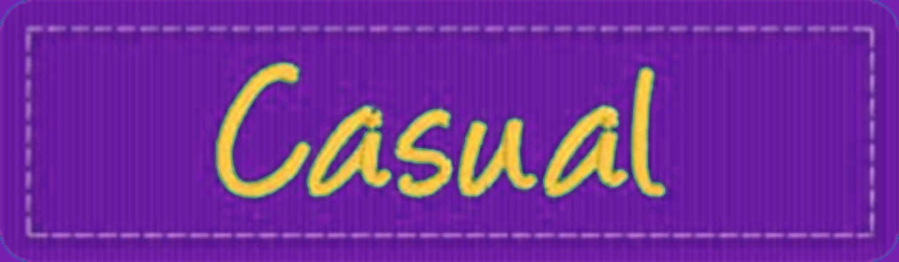 Casual BX embroidery font category