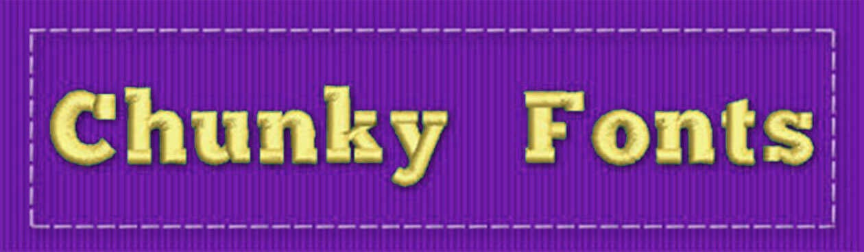 Chunky ESA embroidery font category