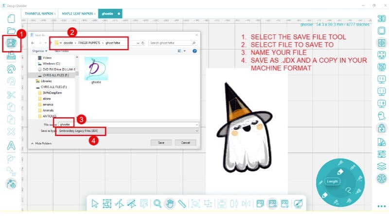Design Doodler Ghost Feltie 10