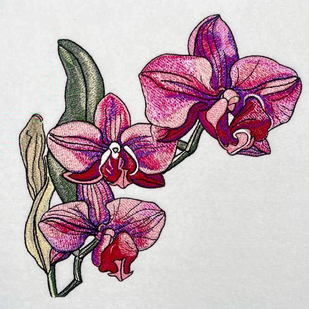 EL Orchid 1 embroidery design