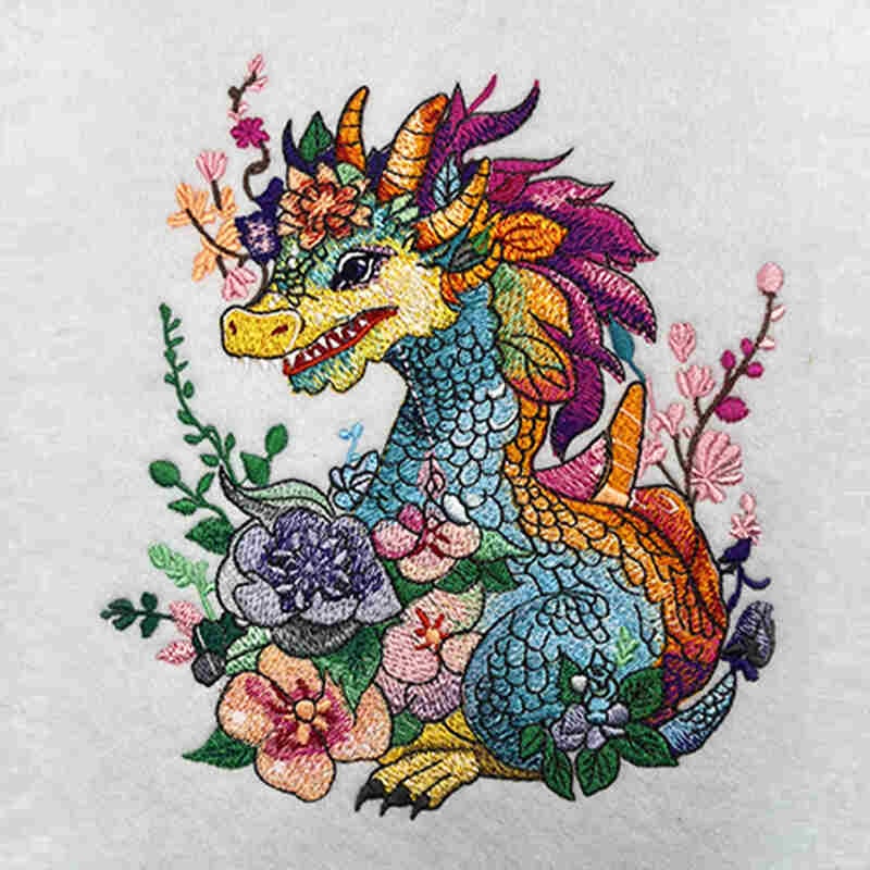 Spring dragon 2 embroidery design