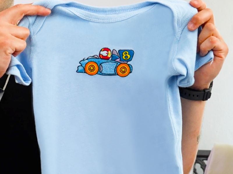 Embroidering Onesie