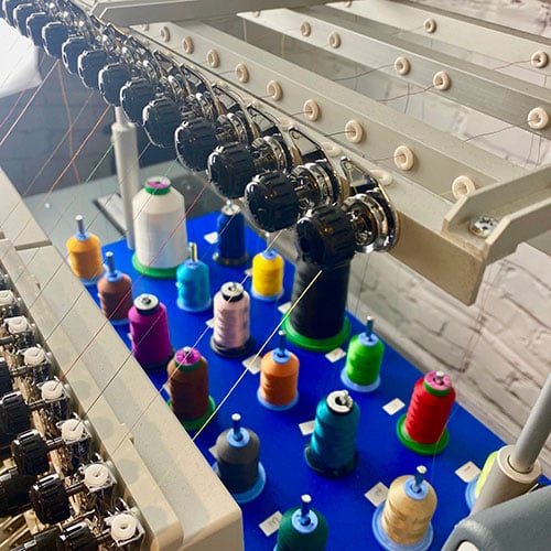 embroidery thread on machine