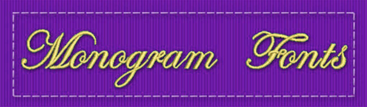 Monogram ESA embroidery font category