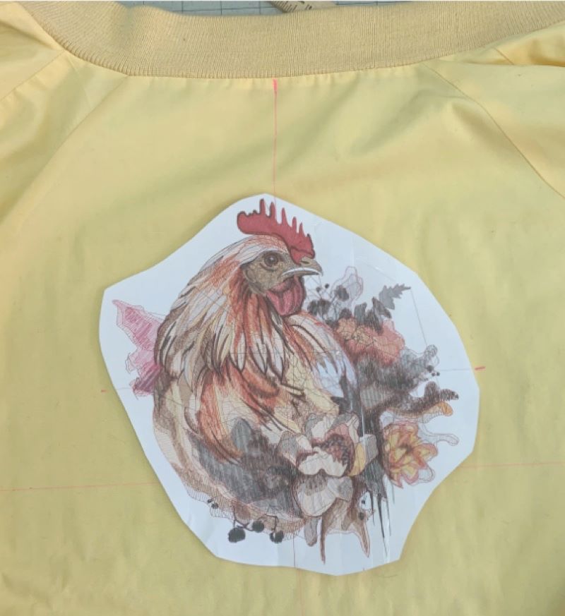 rooster template with jacket