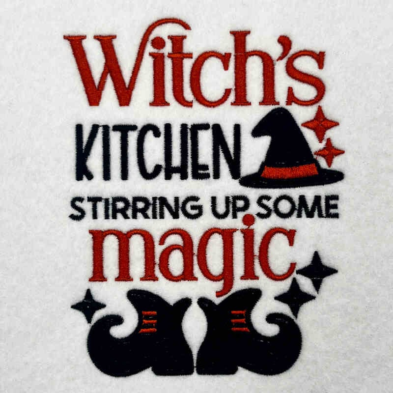 Witches kitchen embroidery design