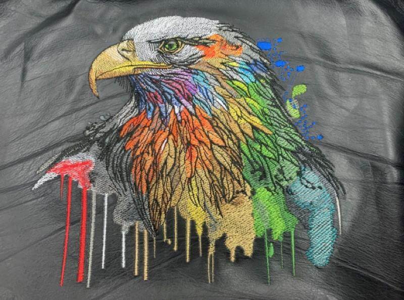 Large Embroidery Designs - Water Color Eagle