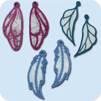 fun_2 3D organza earrings Fun Effects course stitch out