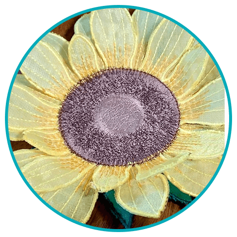 hobbyist-level-embroidery-design Hobbyist sunflower embroidery design